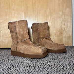 Tan Suede Winter Boots